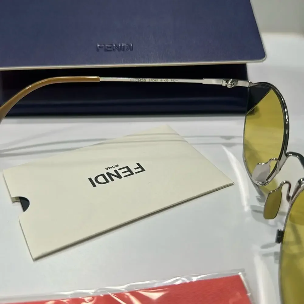 Fendi 51mm Cat Eye Sunglasses yellow